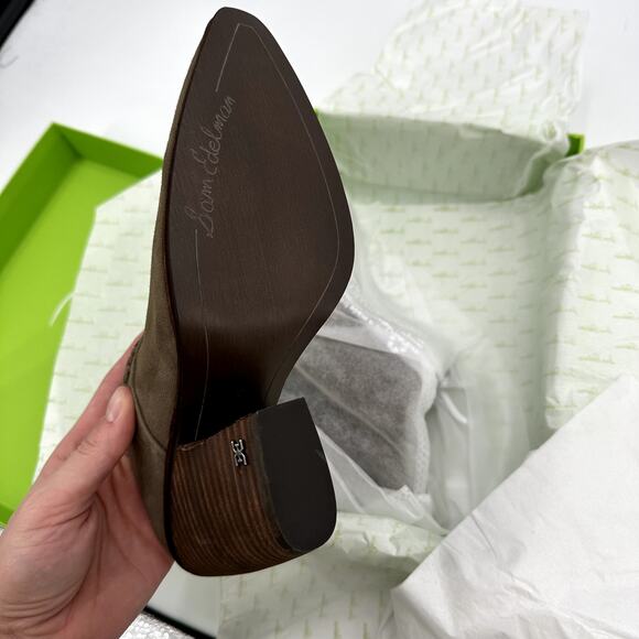 SAM EDELMAN New in Box Alison Western Mule in Desert Olive // 8 - Picture 13 of 14